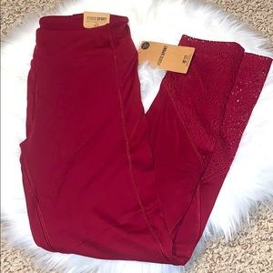 Pink Sport buttery soft gym pants. (Red)